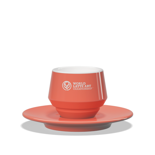 1 x Maniko Double Coffee Cup with Saucer - WLAC Copenhagen 2024 Official Mug