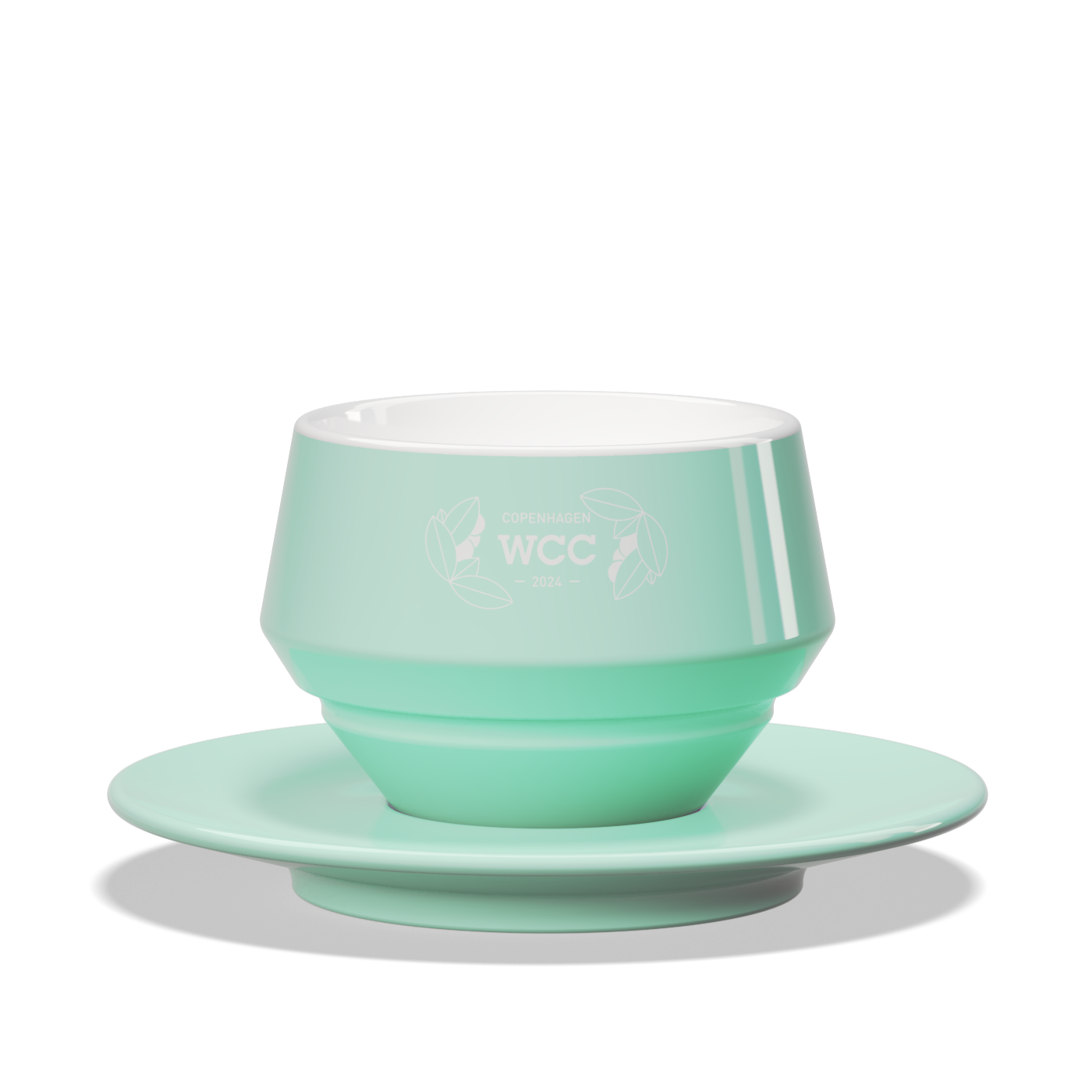 1 x Maniko Milk Cup with Saucer - WLAC Copenhagen 2024 Official Mug
