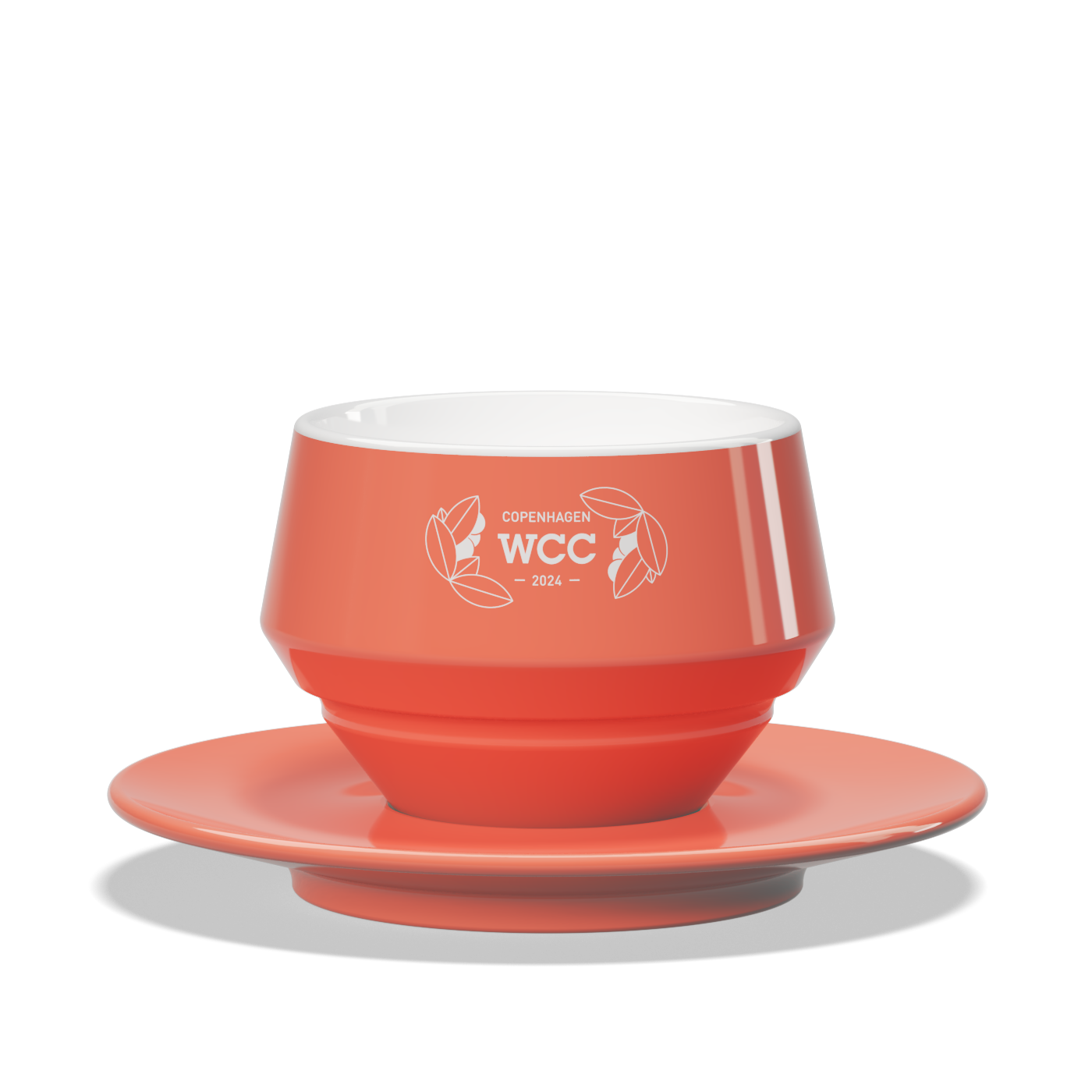 1 x Maniko Milk Cup with Saucer - WLAC Copenhagen 2024 Official Mug