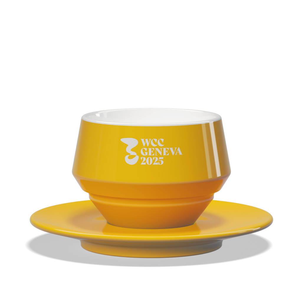 1 x Maniko Milk Cup with Saucer - WLAC Geneve 2025 Official Mug