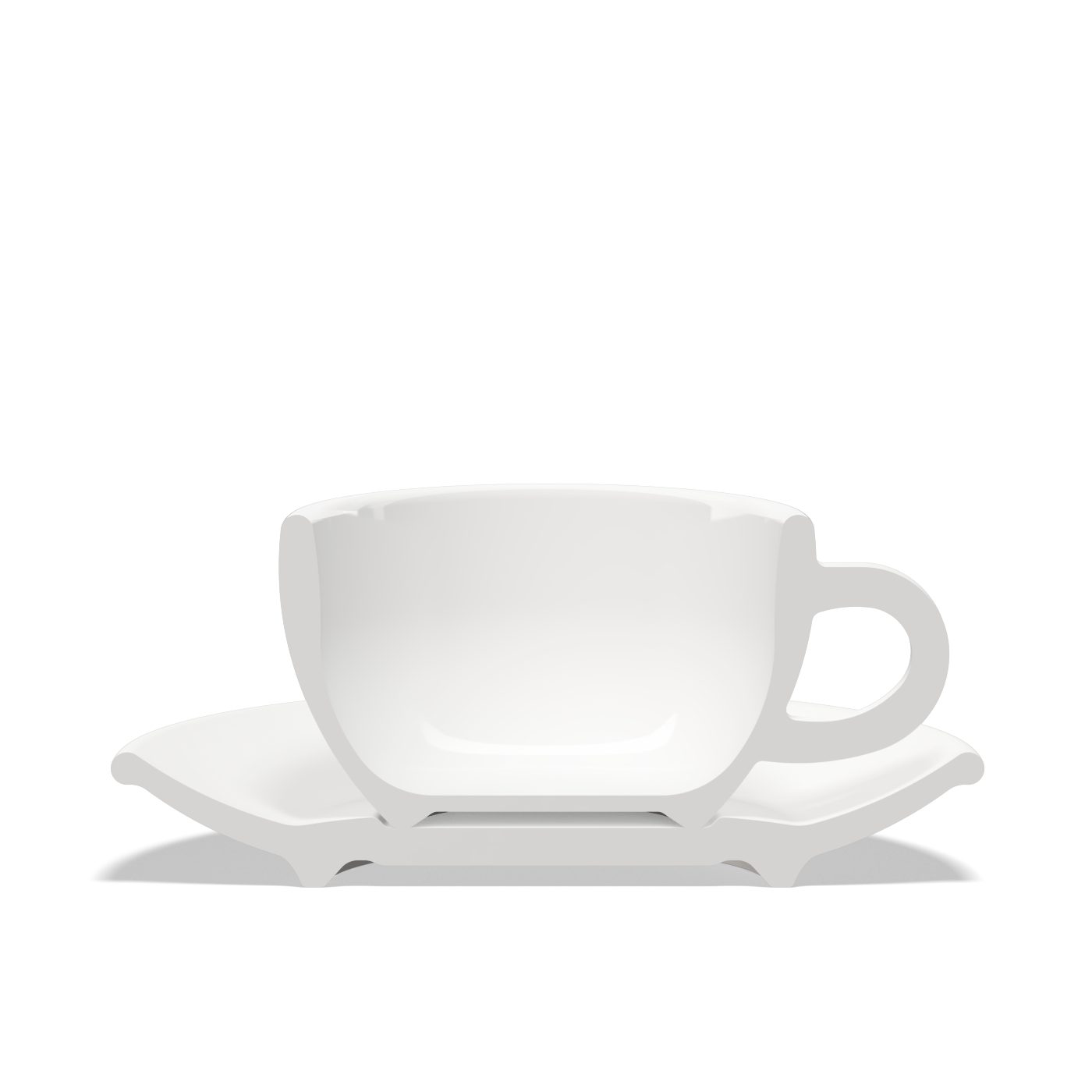 1 x Tulipano Milk Cup 260cc with Saucer